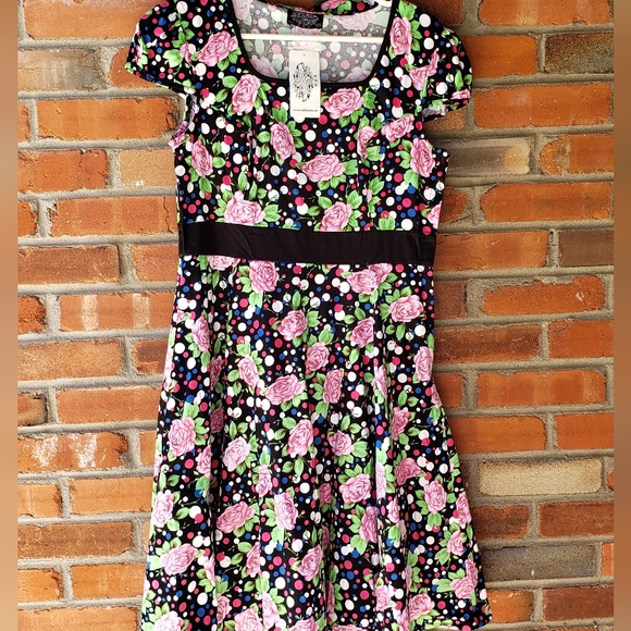 NWT Hearts and Roses Retro Dress - Picture 3 of 6